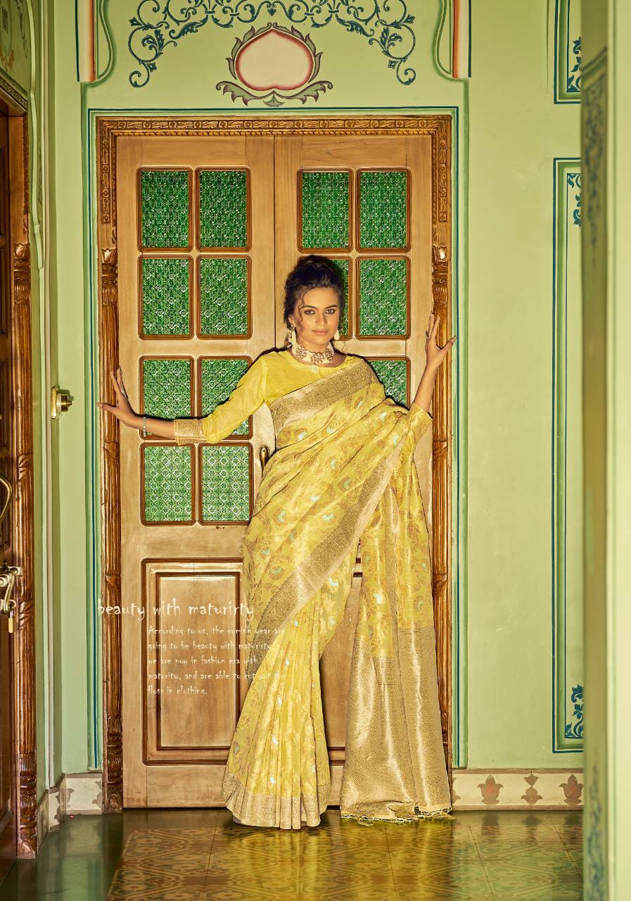Rajpath Aksaya Silk Heavy Festive Wear Linen Weaving Designer Saree Collection